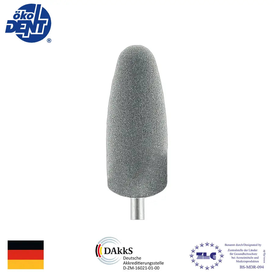 Gomas de Pulido para Acrílicos. Pieza de mano, bala, grano medio. Big Black. Odontología