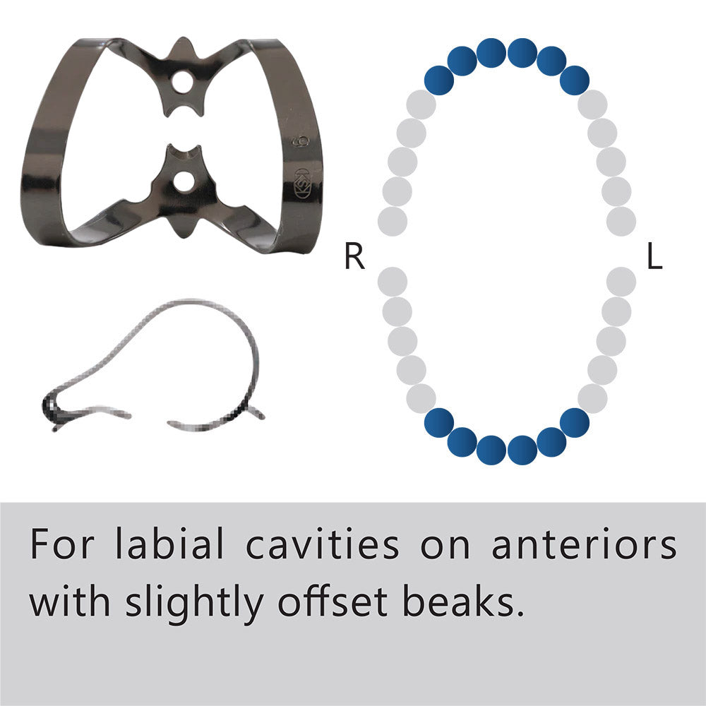 Clamp dental #9 black anteriores